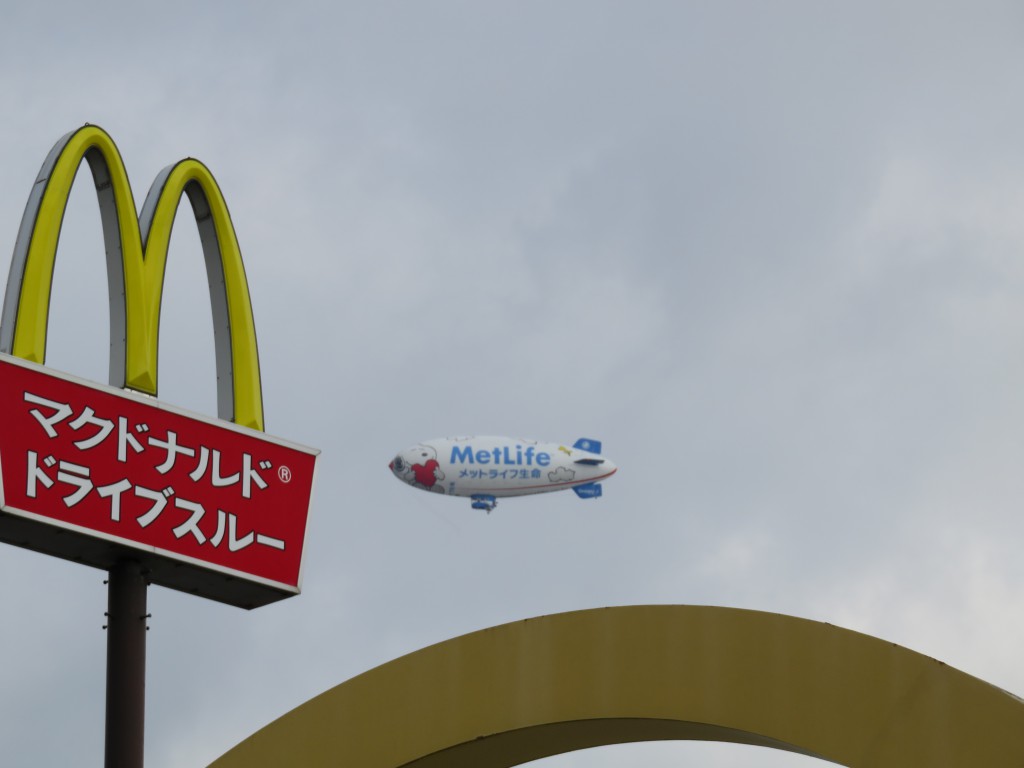 マックの上を飛び